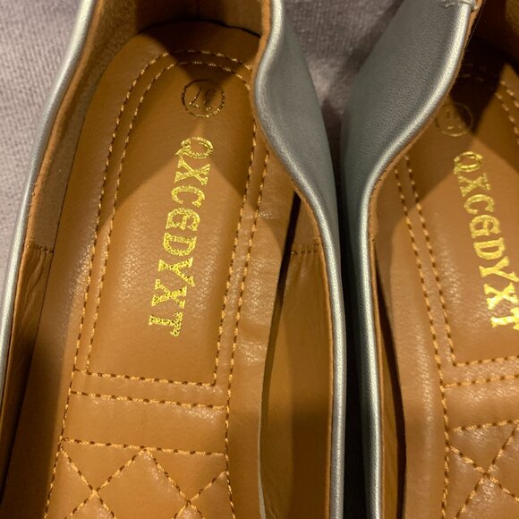 Rhinestone Square Toe Fashion Ballet Flats - Picture 5 of 7